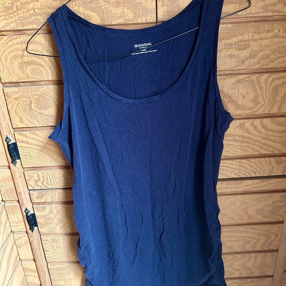 Motherhood Maternity Navy Blue Tank Top